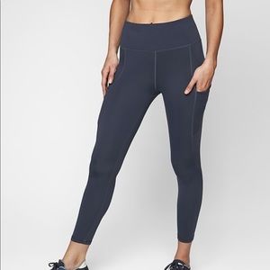 Athleta Navy Up for Anything 7/8 Ankle Tights